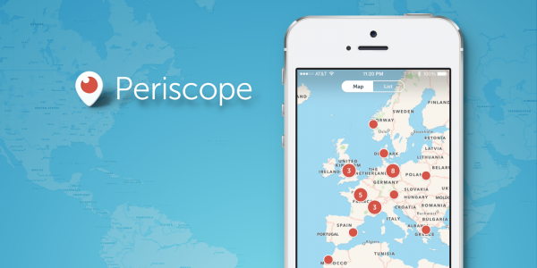 1 pav. Periscope – viena iš turinio transliavimo on-the-go platformų